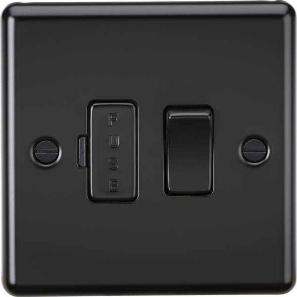 13A Switched Fused Spur Unit - Matt Black