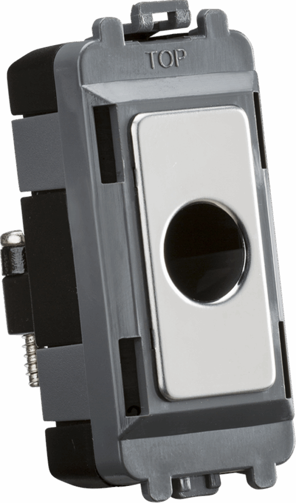 Flex outlet module (up to 10mm) - polished chrome