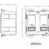 Dual USB charger module (2 x grid positions) 5V 2.4A (shared) - brushed chrome - Image 2