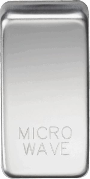 Switch cover "marked MICROWAVE" - polished chrome