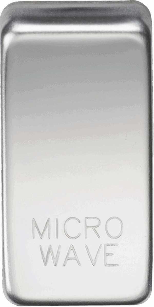 Switch cover "marked MICROWAVE" - polished chrome