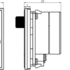 Quadplexed SAT1/SAT2/TV/FM DAB Outlet Module 50 x 50mm - Grey - Image 2