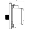 Screened SAT TV Outlet Module 25 x 50mm - Black - Image 2