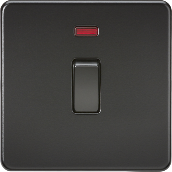20A 1G DP Switch with Neon - Matt Black