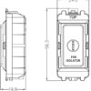 10A Fan Isolator Key Switch Module - Brushed Chrome - Image 2