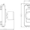 6A 1G 2-way Dummy Dimmer Module - Brushed Chrome - Image 2