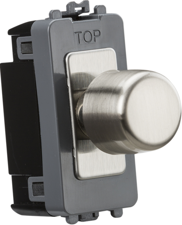 6A 1G 2-way Dummy Dimmer Module - Brushed Chrome