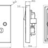 13A 2G DP Switched Socket with Twin Earths - Brushed Chrome with Grey Insert - Image 2