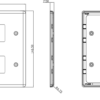 6G Grid Faceplate - Rounded Edge Brushed Chrome - Image 2