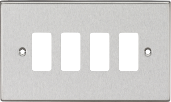4G Grid Faceplate - Brushed Chrome