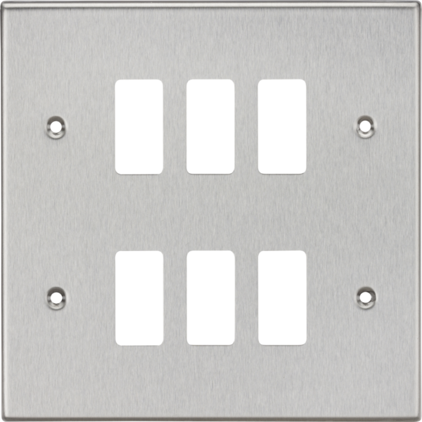6G Grid Faceplate - Brushed Chrome