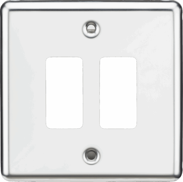 2G Grid Faceplate - Rounded Edge Polished Chrome