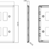 8G Grid Faceplate - Rounded Edge Polished Chrome - Image 2