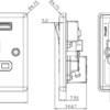 13A 2G SP Switched Socket with Dual USB A+A (5V DC 2.4A shared) - Polished Chrome with White Insert - Image 2