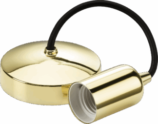 6" E27 Contemporary Pendant Set - Polished Brass