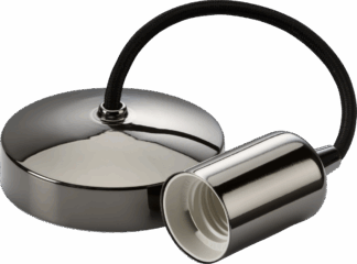 6" E27 Contemporary Pendant Set - Black Nickel