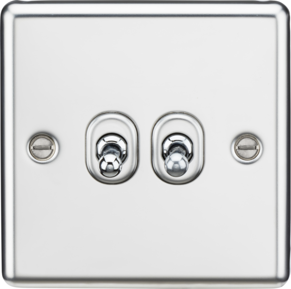 10AX 2G 2-way Toggle Switch - Polished Chrome