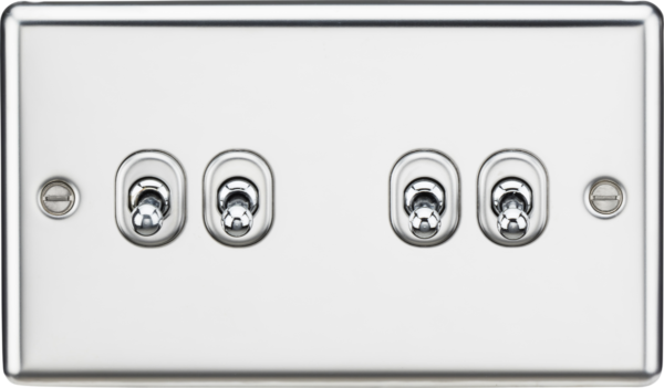 10AX 4G 2-way Toggle Switch - Polished Chrome