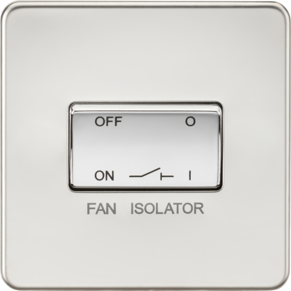10AX Fan Isolator Switch - Polished Chrome