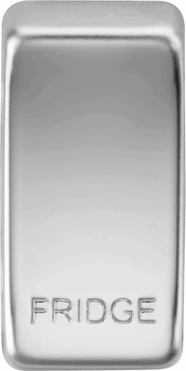 Switch cover "marked FRIDGE" - polished chrome
