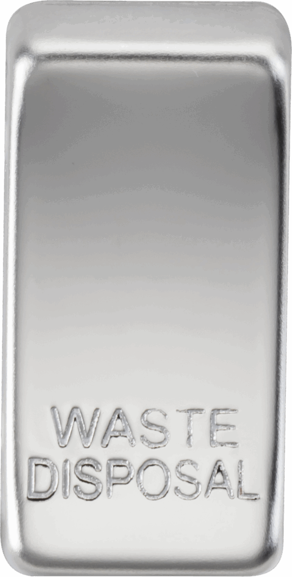 Switch cover "marked WASTE DISPOSAL" - polished chrome
