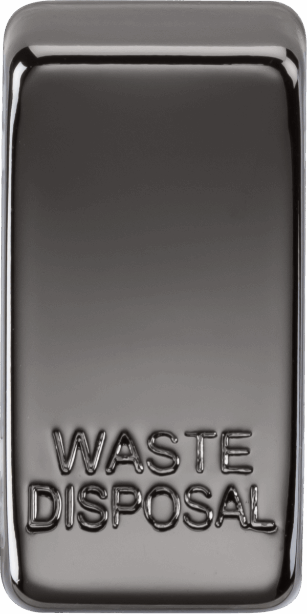 Switch cover "marked WASTE DISPOSAL" - black nickel