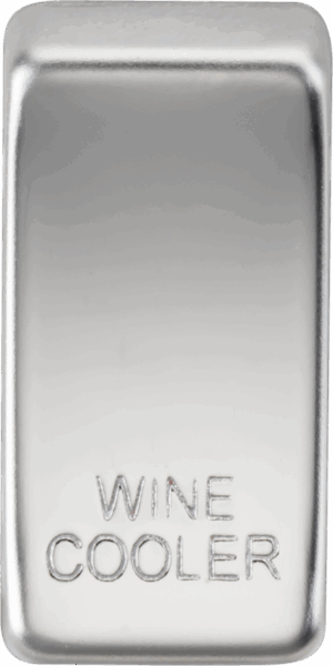 Switch cover "marked WINE COOLER" - polished chrome