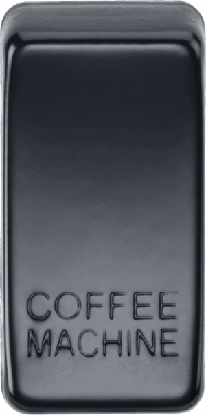Switch cover "marked COFFEE MACHINE" - matt black