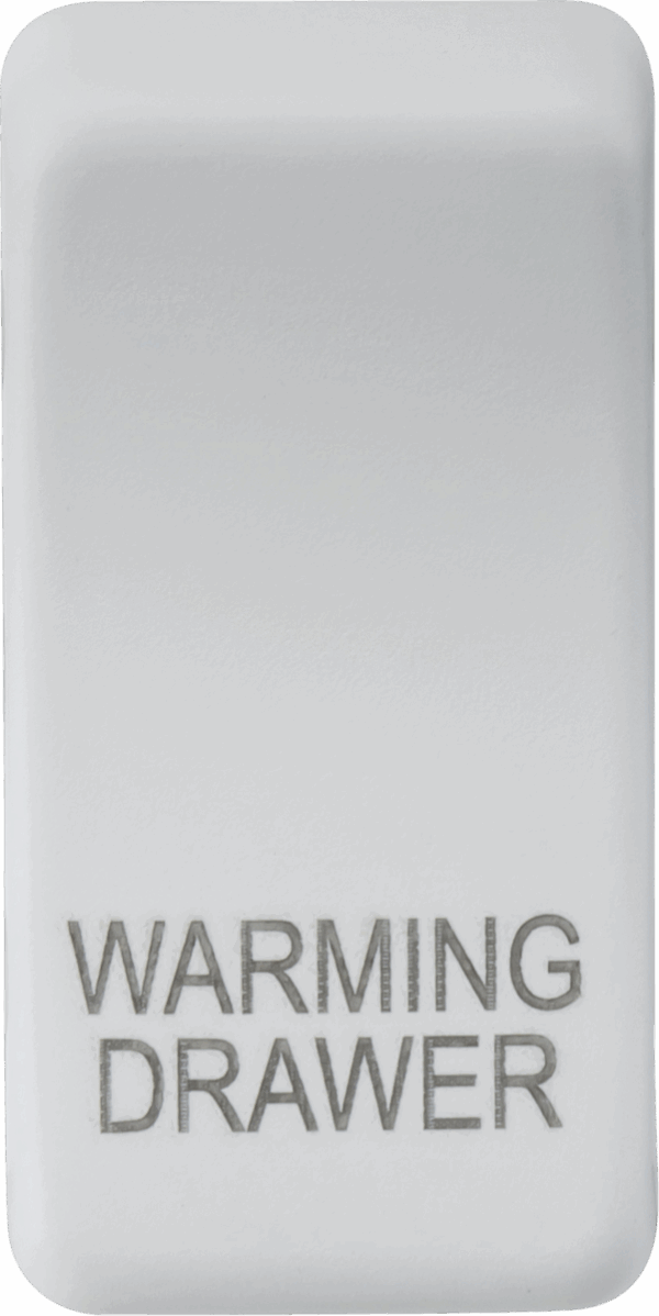 Switch cover "marked WARMING DRAWER" - matt white