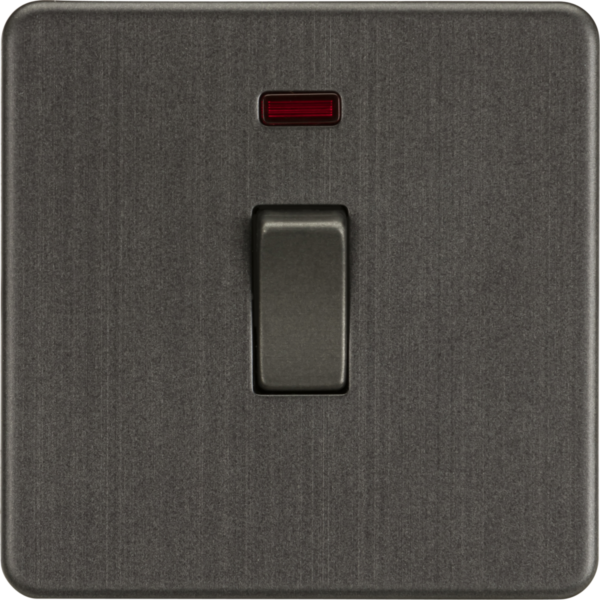 20A 1G DP Switch with Neon - Smoked Bronze