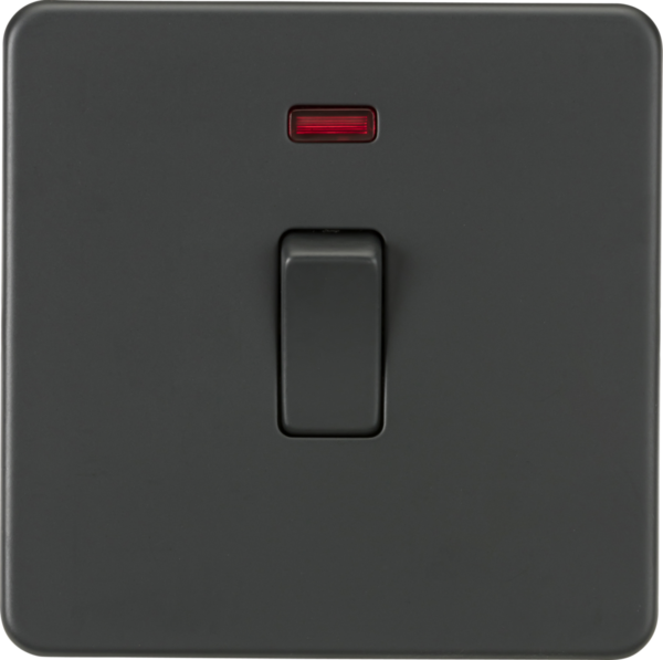 20A 1G DP Switch with Neon - Anthracite