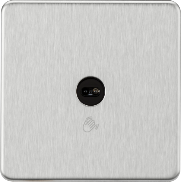 230V 1G 1-way Touchless Switch - Brushed Chrome