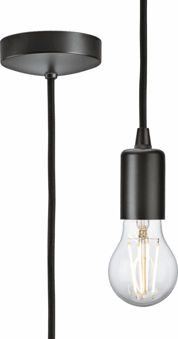 1.8m E27 Contemporary Pendant Set - Smoked Bronze