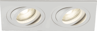 Ambar Twin Tilt Square Downlight White GU10