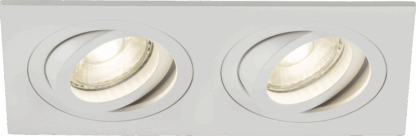 Ambar Twin Tilt Square Downlight White GU10