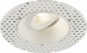 Odan Single Tilt Round Plaster in Downlight White GU10
