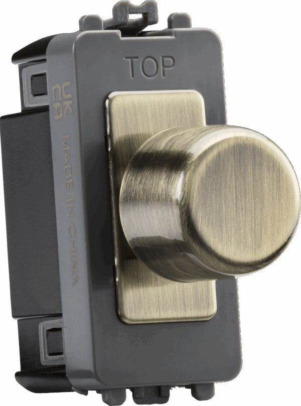 6A 1G 2-way Dummy Dimmer Module - antique brass