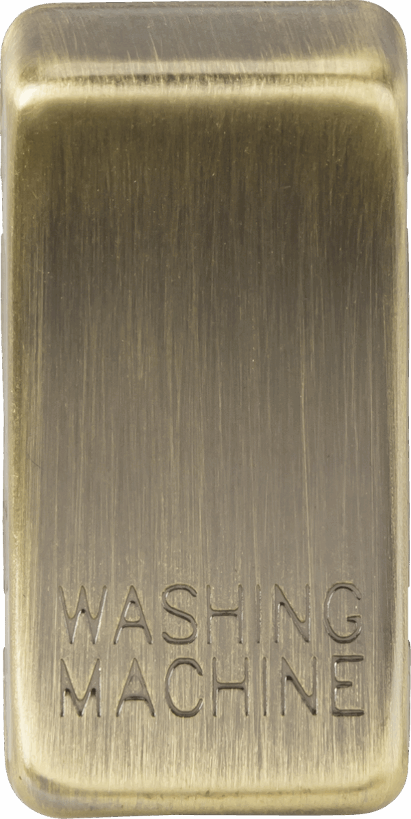 Switch cover "marked WASHING MACHINE" - antique brass