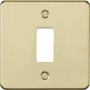 1G grid faceplate - brushed brass