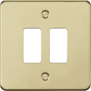 2G grid faceplate - brushed brass