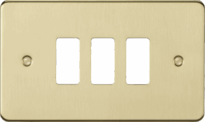 3G grid faceplate - brushed brass