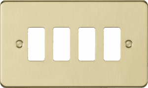 4G grid faceplate - brushed brass