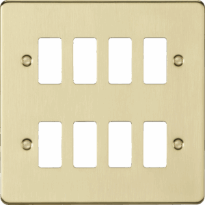 8G grid faceplate - brushed brass