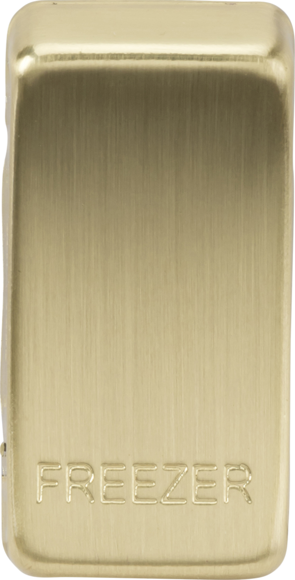 Switch cover "marked FREEZER" - brushed brass