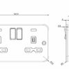 Metal Clad 13A 2G DP switched socket with neon - Image 2