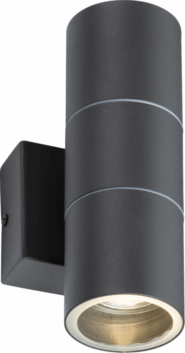 230V IP54 GU10 Up and Down Wall Light - Anthracite
