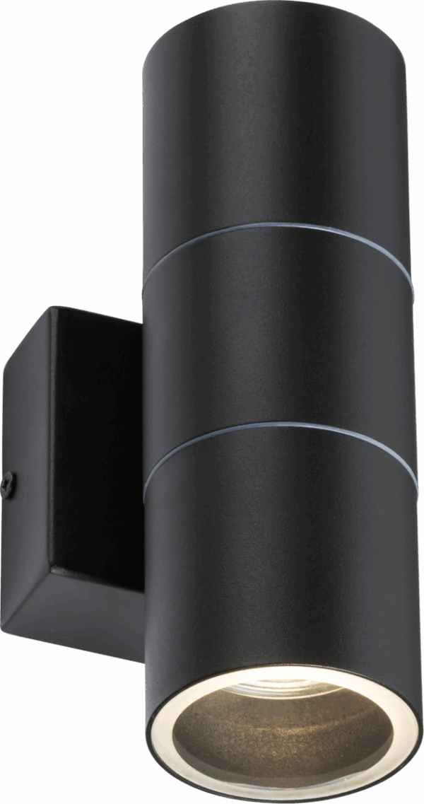 230V IP54 GU10 Up and Down Wall Light - Black