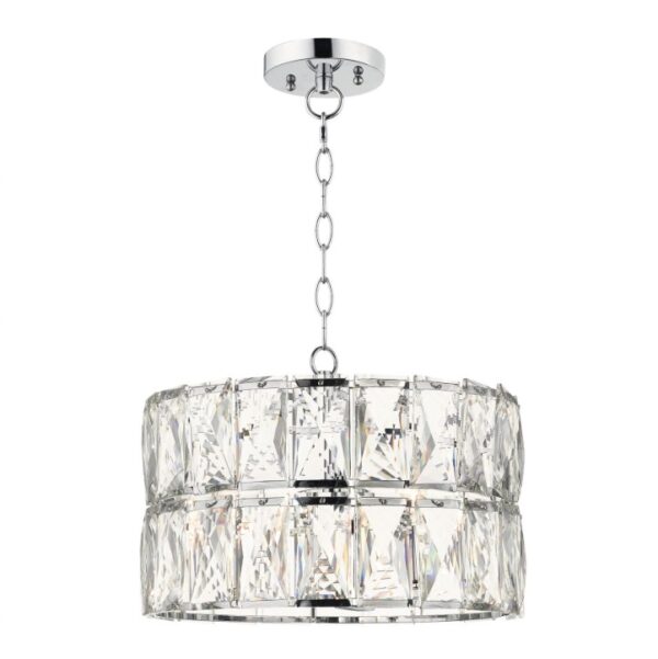 Aurora 3 Light Crystal Pendant Polished Chrome