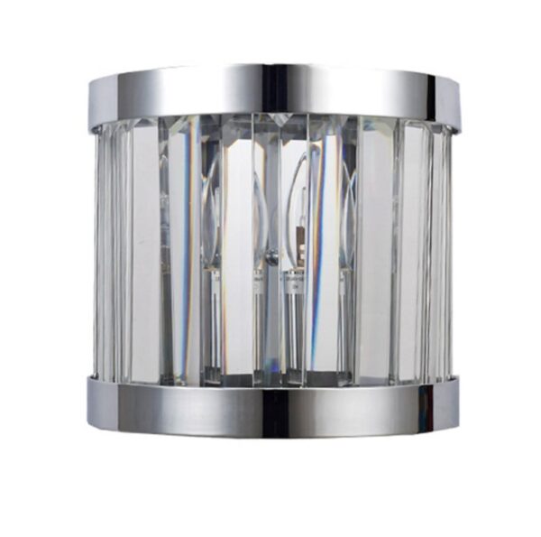 Pandora 1 Light Crystal Wall Light Polished Chrome