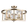 Costello 5 Light Semi Flush Antique Brass - Image 3